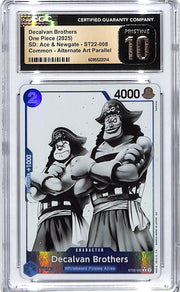 One Piece SD Ace & Newgate ST22 Decalvan Brothers 008 Alternate Art CGC 10 Pristine