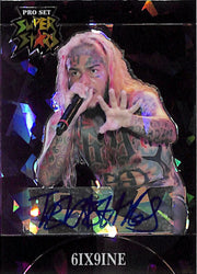 2021 Leaf Pro Set Super Stars 6ix9ine Auto Autograph Black Ice /7