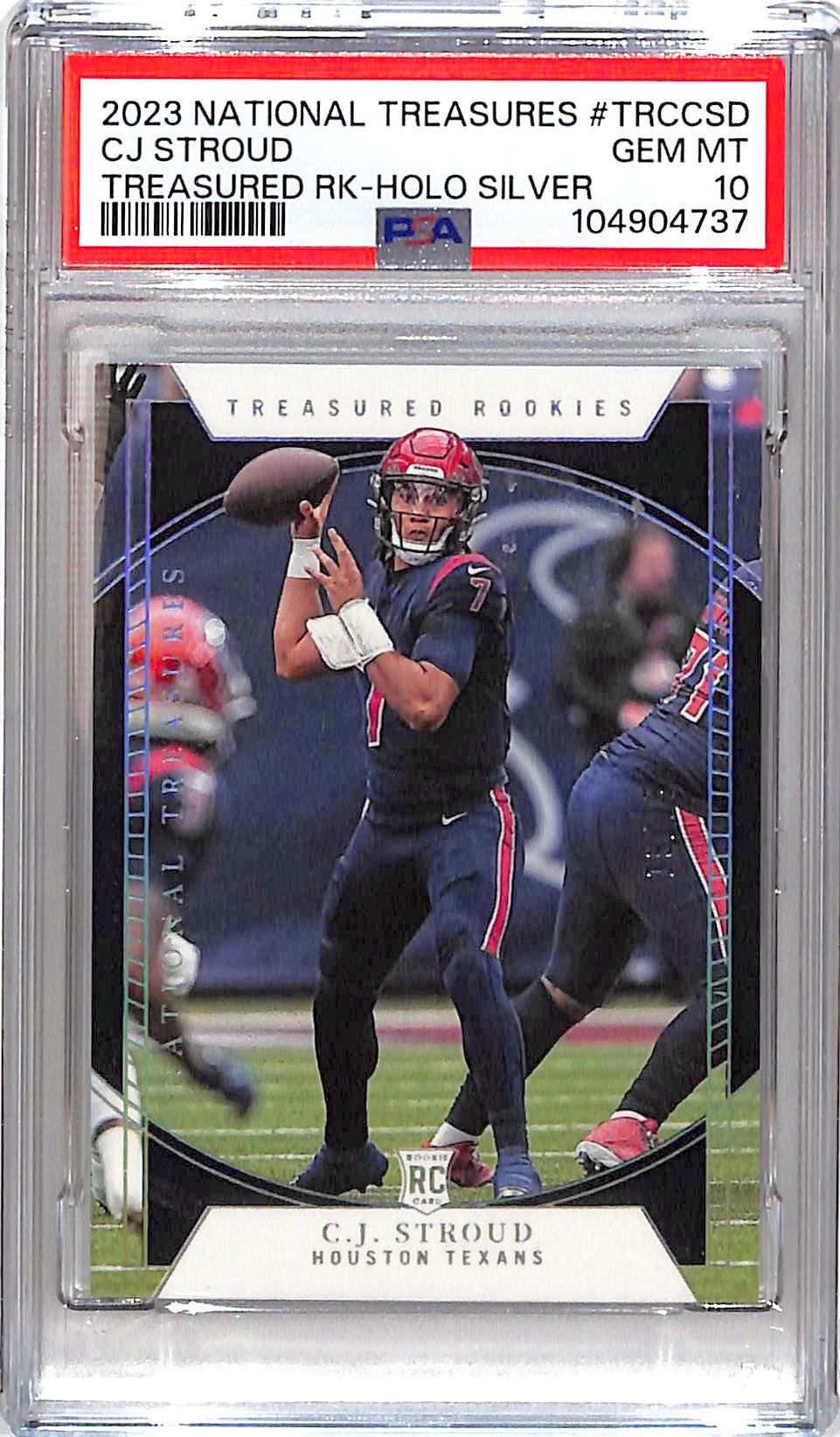 2023 National Treasures CJ Stroud Rookies Silver RC /25 PSA 10 Texans