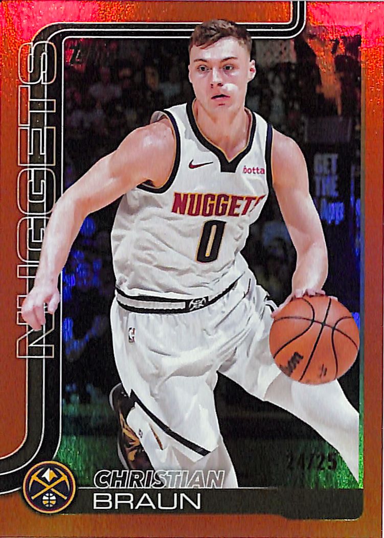 2025-26 Topps Christian Braun Orange Foil /25 Nuggets