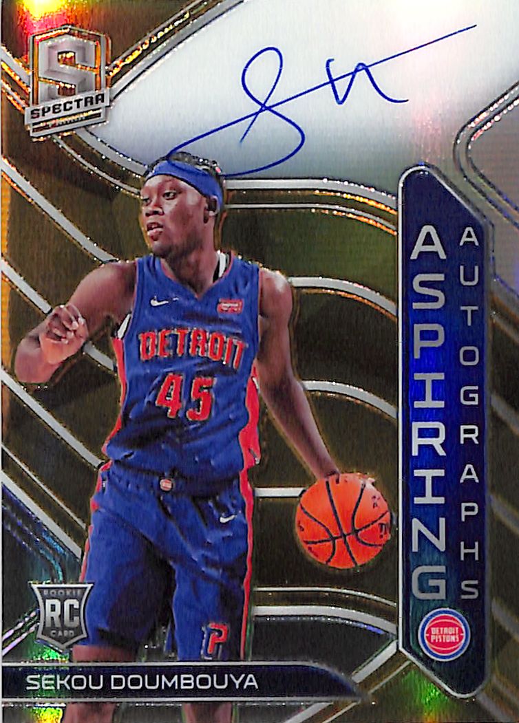 2019-20 Spectra Sekou Doumbouya Auto Autograph Rookie RC Gold /10 Pistons