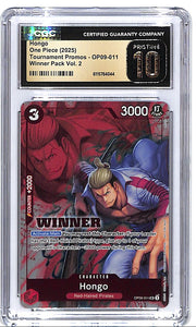 One Piece Tournament Promos Winner Pack Vol 2 OP09 Hongo 011 CGC 10 Pristine