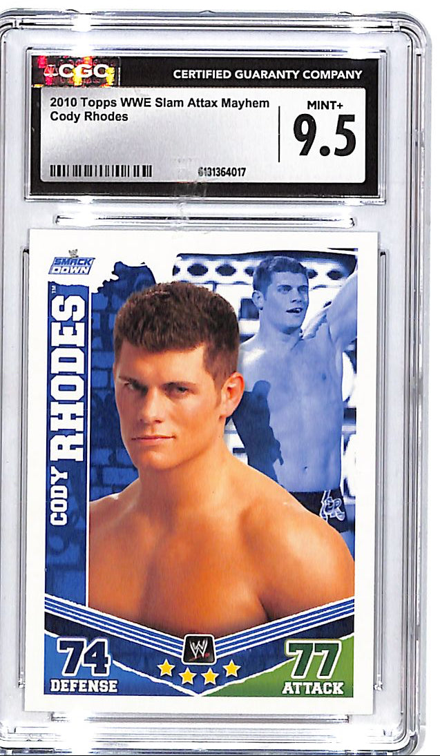 2010 Topps WWE Slam Attax Mayhem Cody Rhodes CGC 9.5