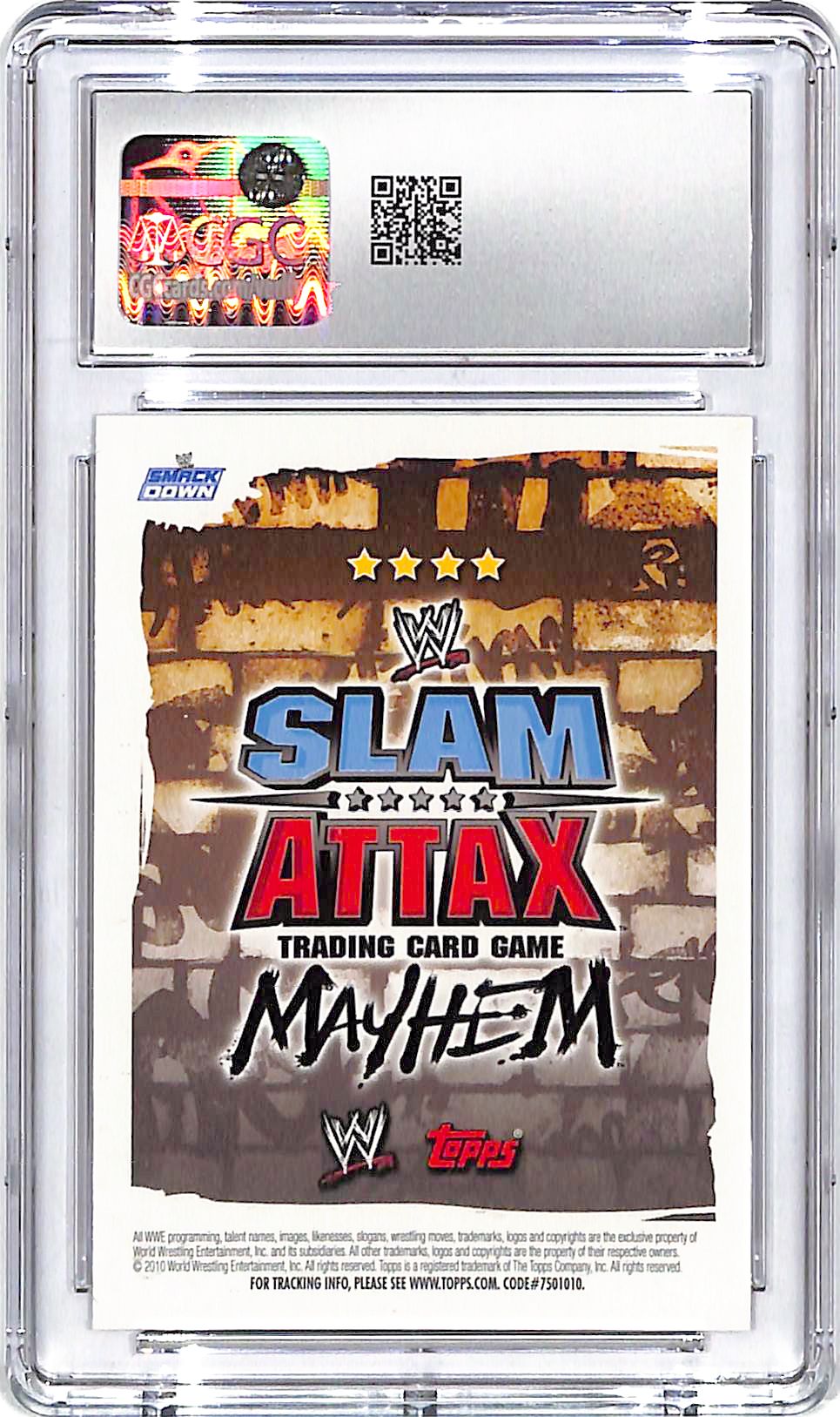 2010 Topps WWE Slam Attax Mayhem Cody Rhodes CGC 9.5