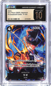 One Piece Japanese Promotional Cards Sabo P105 CGC 10 Pristine