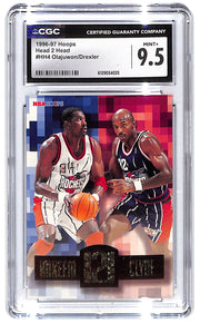 1996-97 Olajuwon/Drexler Hoops Head 2 Head #HH4 CGC Mint Plus 9.5