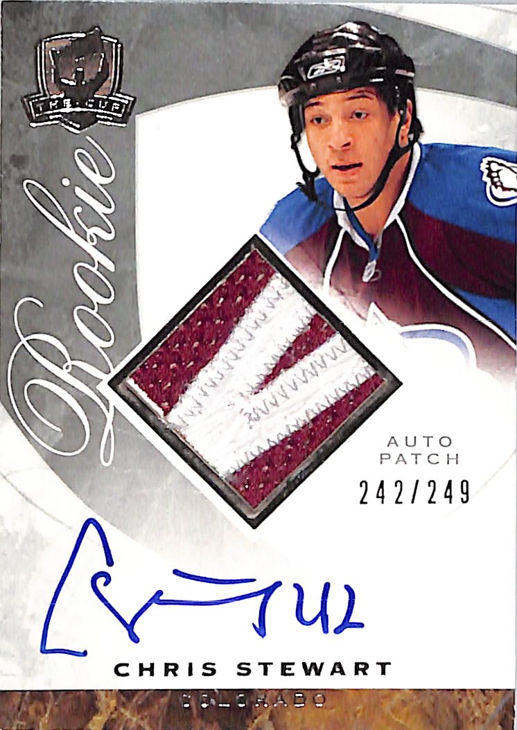 2008-09 Upper Deck The Cup Chris Stewart Auto Autograph Rookie RC Patch /249