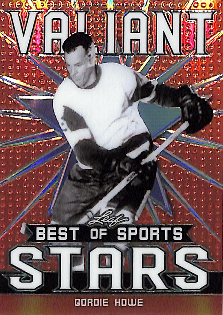 2020 Leaf Best of Sports Gordie Howe Valiant Stars Orange /50