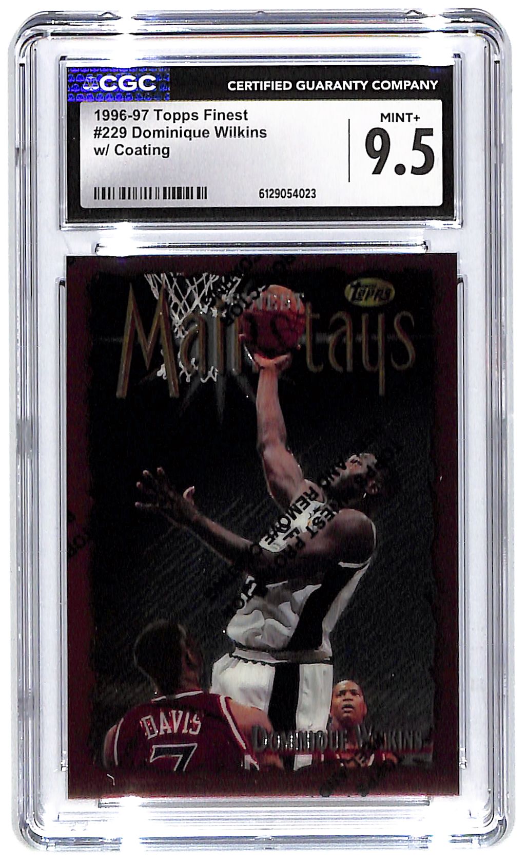 1996-97 Dominique Wilkins Topps Finest w/Coating #229 CGC Mint Plus 9.5