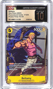 One Piece Promotional Cards Pirates Party Vol 04 Bellamy P-039 CGC 10 Pristine