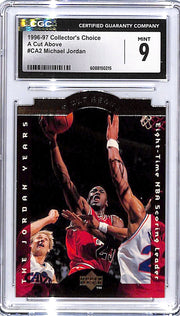 1996-97 Collector's Choice Michael Jordan A Cut Above CA2 CGC 9 Bulls