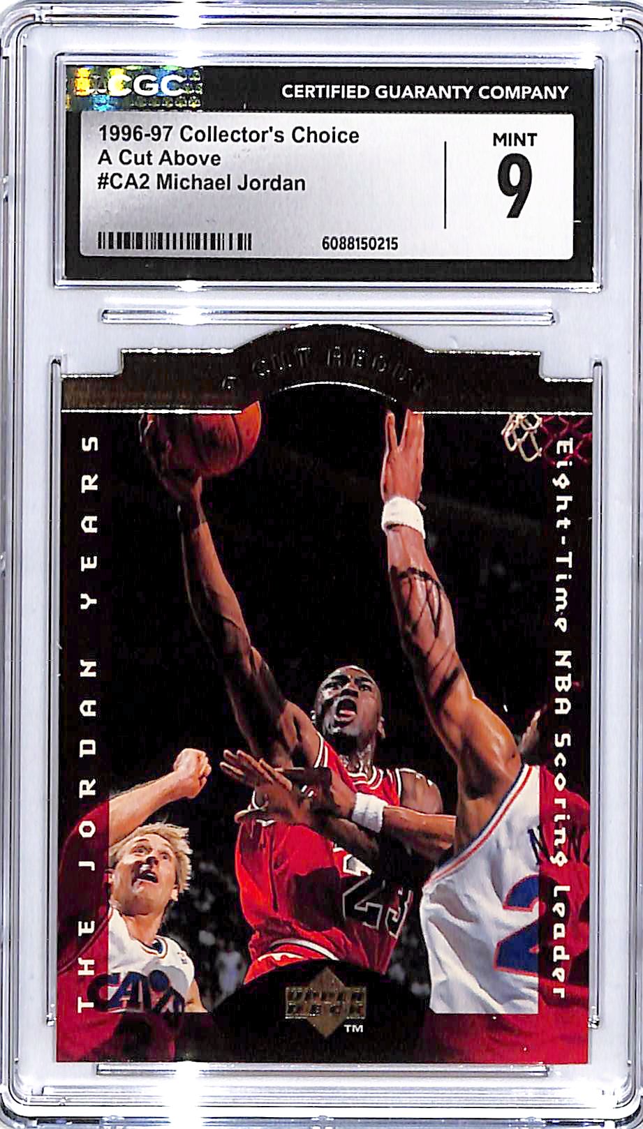 1996-97 Collector's Choice Michael Jordan A Cut Above CA2 CGC 9 Bulls