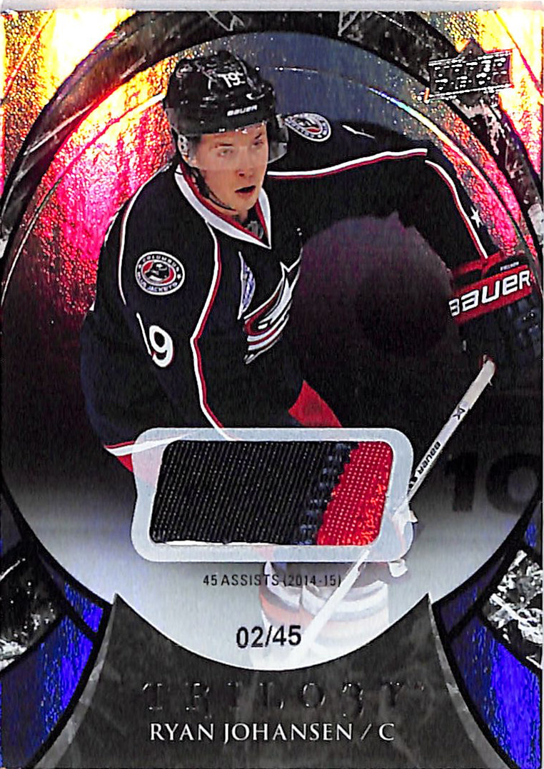 2015-16 Trilogy Ryan Johansen Jersey Patch /45 Blue Jackets