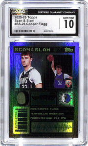 2025-26 Topps Cooper Flagg Scan & Slam Rookie RC CGC 10 Mavericks