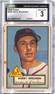 1952 Topps Harry Brecheen #263 CGC 3 Cardinals
