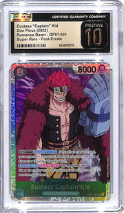One Piece Romance Dawn Eustass Captain Kid OP01 051 Post-Errata CGC 10 Pristine