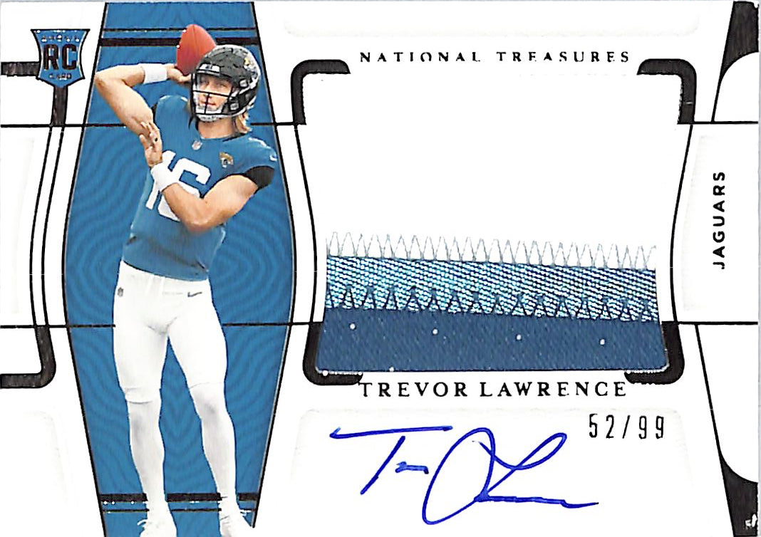 2021 National Treasures Trevor Lawrence Auto Autograph Rookie RC Patch RPA /99