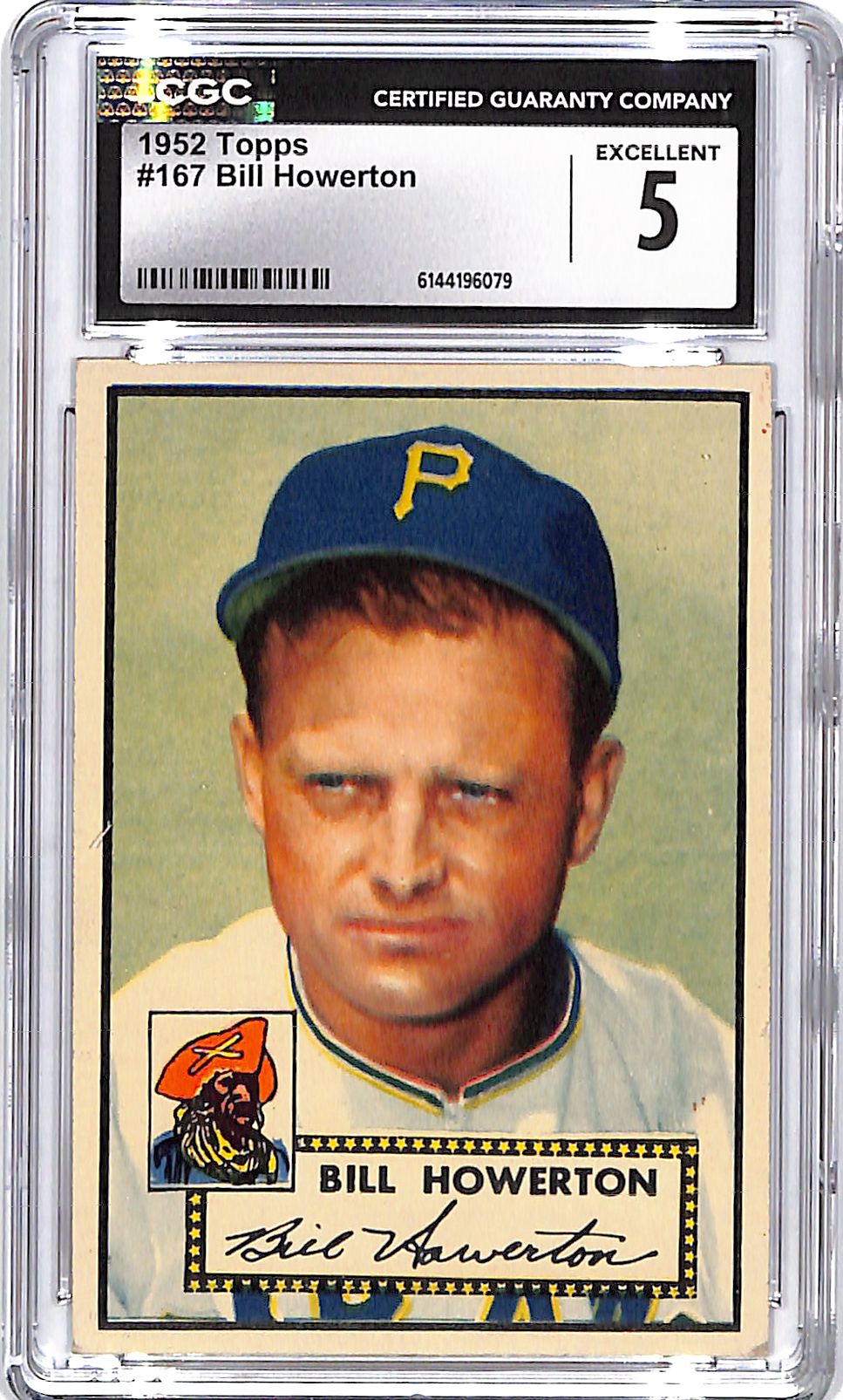 1952 Topps Bill Howerton #167 CGC 5 Pirates
