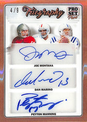 2023 Leaf Pro Set Pure Joe Montana Dan Marino Peyton Manning Auto Autograph /9