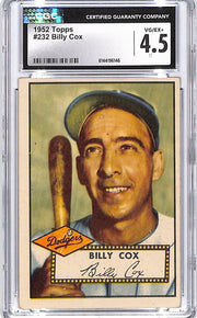 1952 Topps Billy Cox #232 CGC 4.5 Dodgers