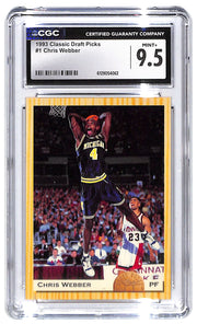 1993 Chris Webber Classic Draft Picks #1 CGC Mint Plus 9.5
