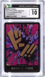 One Piece Japanese Premium Booster Best Don Ivankov Textured Foil CGC 10