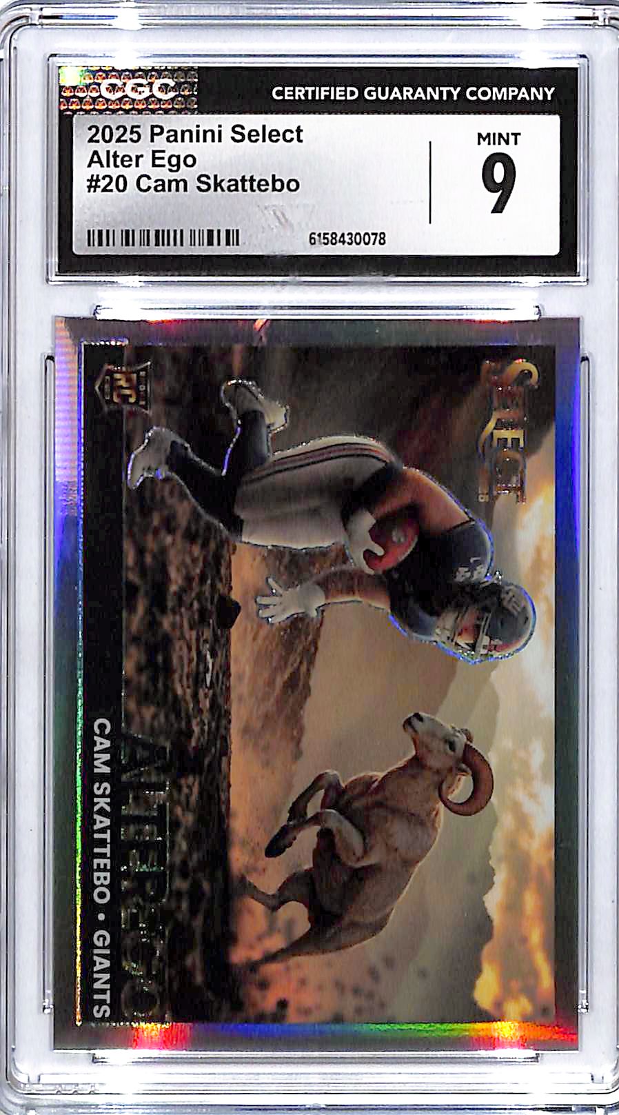 2025 Select Cam Skattebo Alter Ego Rookie RC CGC 9 Giants