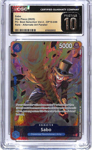 One Piece PC Best Selection Vol 4 OP10 Sabo 049 Alternate Art CGC 10 pristine
