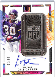 2024 Impeccable Cris Carter Auto Autograph Silver Bar /10 Vikings