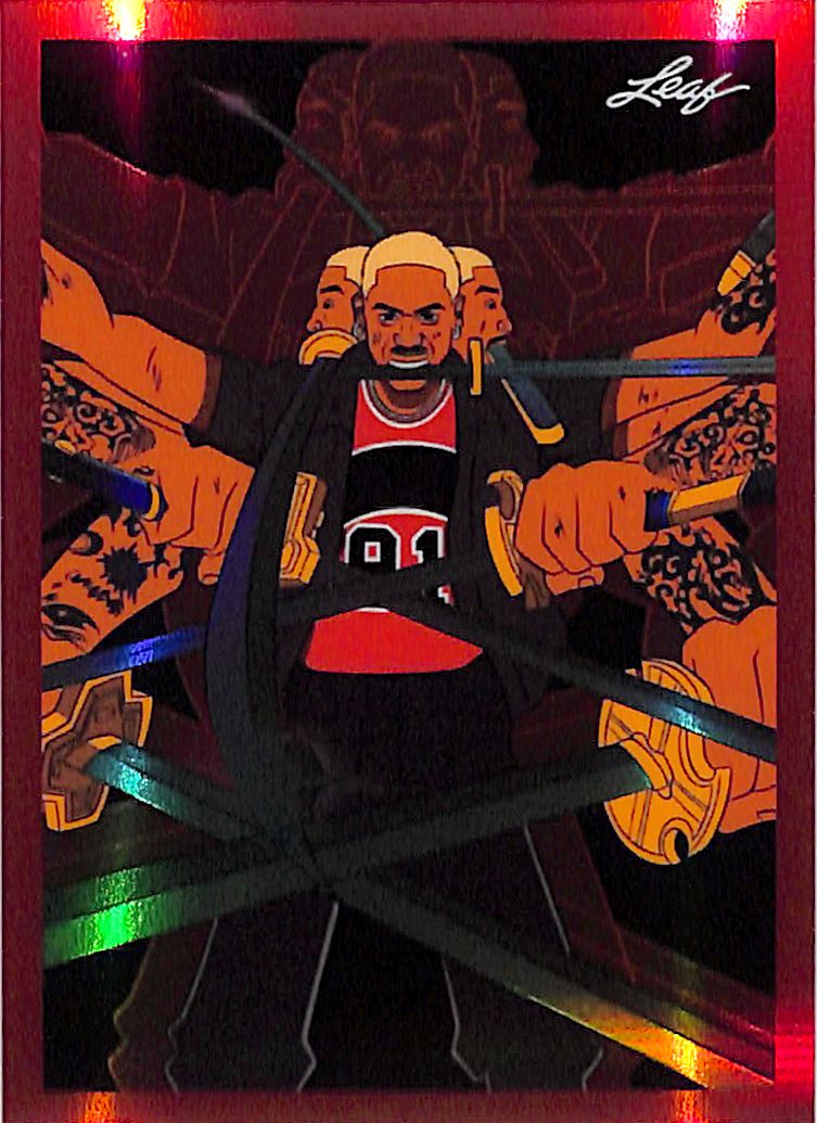 2026 Leaf Metallic Imaginations Dennis Rodman Red /199