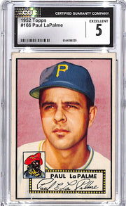 1952 Topps Paul LaPalme #166 CGC 5 Pirates