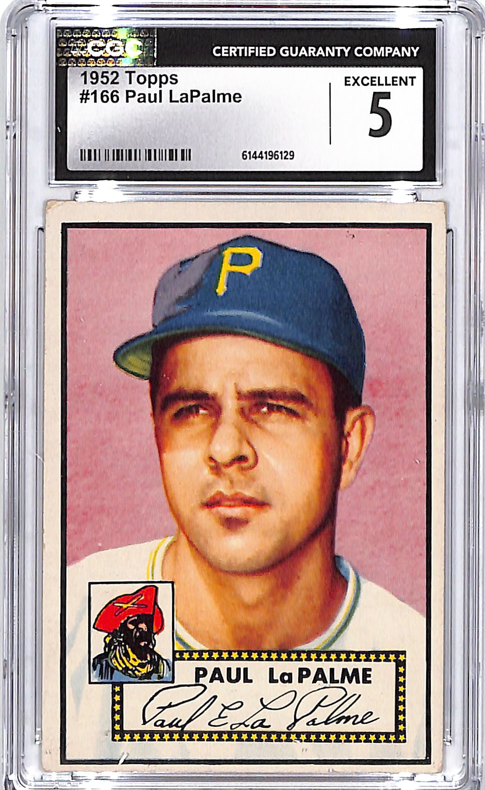 1952 Topps Paul LaPalme #166 CGC 5 Pirates