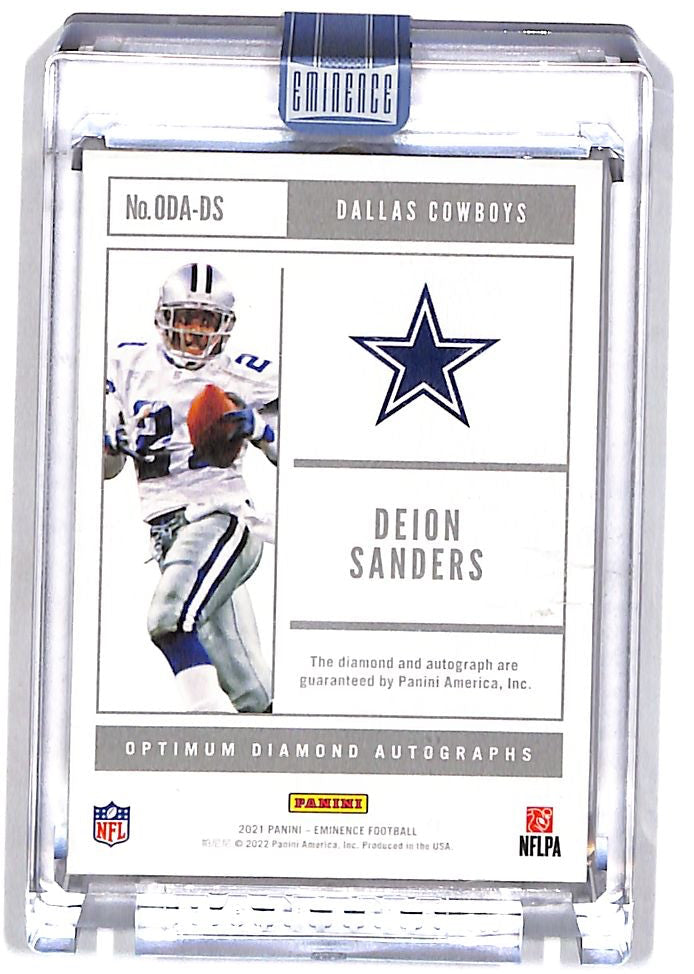 2021 Eminence Deion Sanders Auto Autograph Optimum Diamond /8 Cowboys