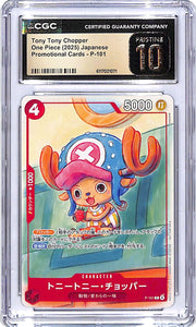 One Piece Japanese Promotional Cards Tony Tony Chopper P-101 CGC 10 Pristine