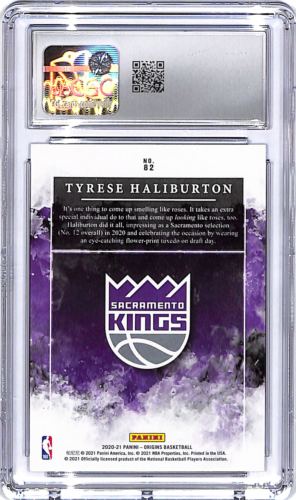 2020-21 Origins Tyrese Haliburton Rookie RC #82 CGC 10 Kings