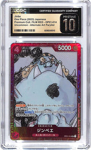 One Piece Japanese Premium Collection Film Red OP01 Jinbe 014 Alternate Art CGC 10 Pristine