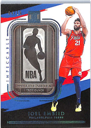 2020-21 Impeccable Joel Embiid Silver Bar /15 76ers