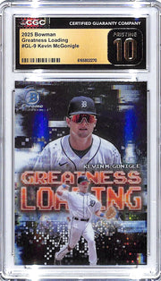 2025 Bowman Chrome Kevin McGonigle Greatness Loading Rookie RC CGC 10 Pristine Tigers