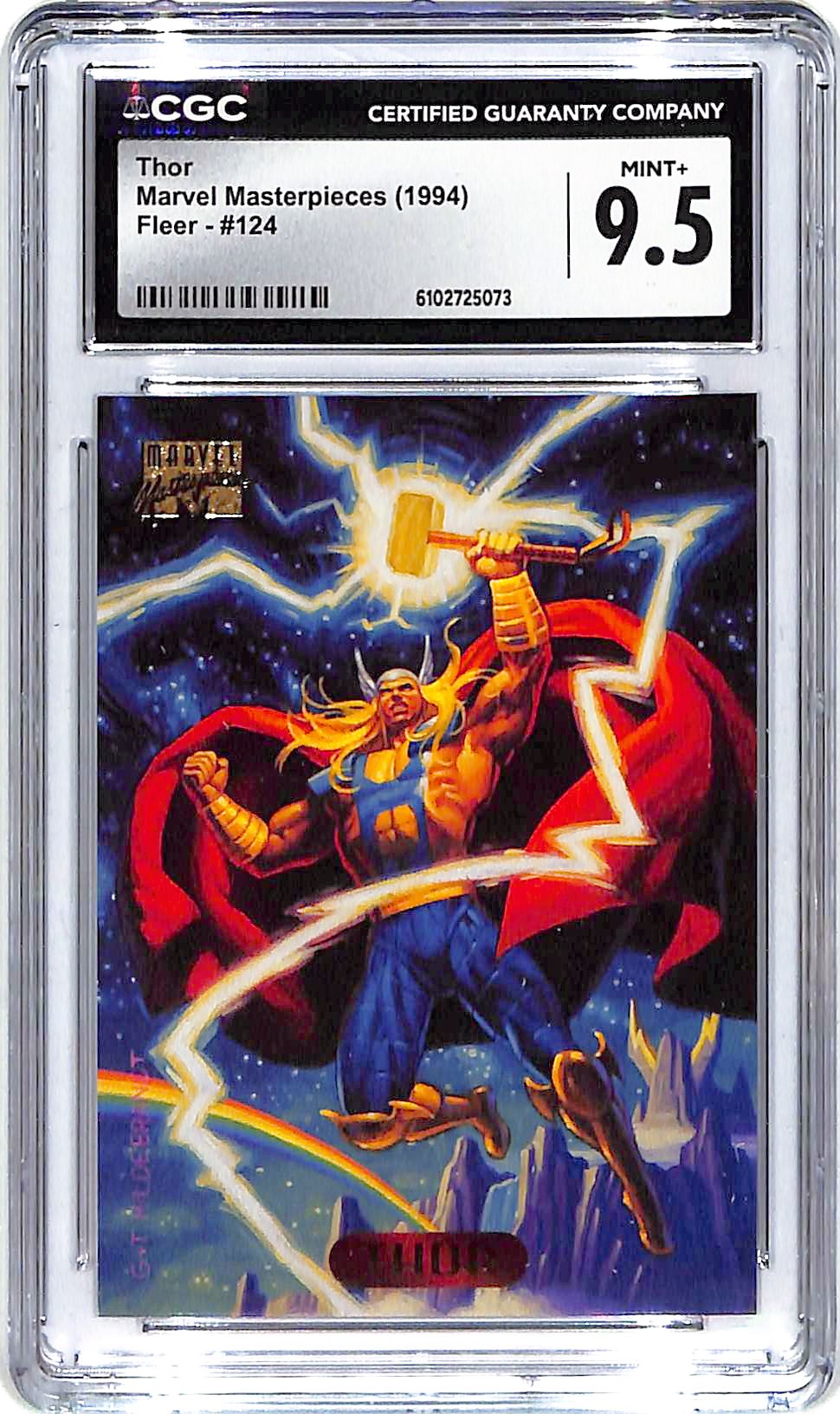1994 Thor Fleer Marvel Masterpieces #124 CGC Mint Plus 9.5