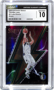 2023-24 Select Luka Doncic Thunder Lane Green #3 CGC 10 Mavericks