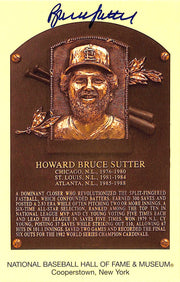 Bruce Sutter Signed Auto Autograph Hall of Fame Plaque Cardinals JSA COA Authentic