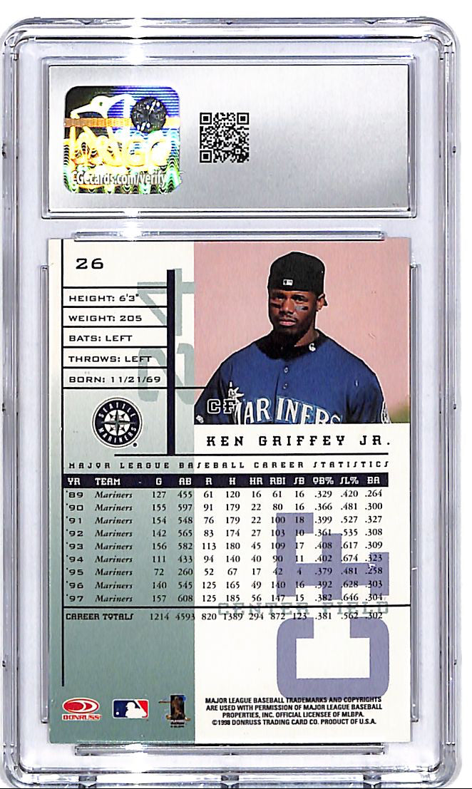 1998 Leaf Rookies and Stars Ken Griffey Jr #26 CGC 9.5 Mariners