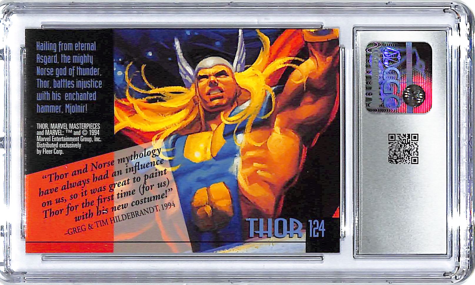 1994 Thor Fleer Marvel Masterpieces #124 CGC Mint Plus 9.5