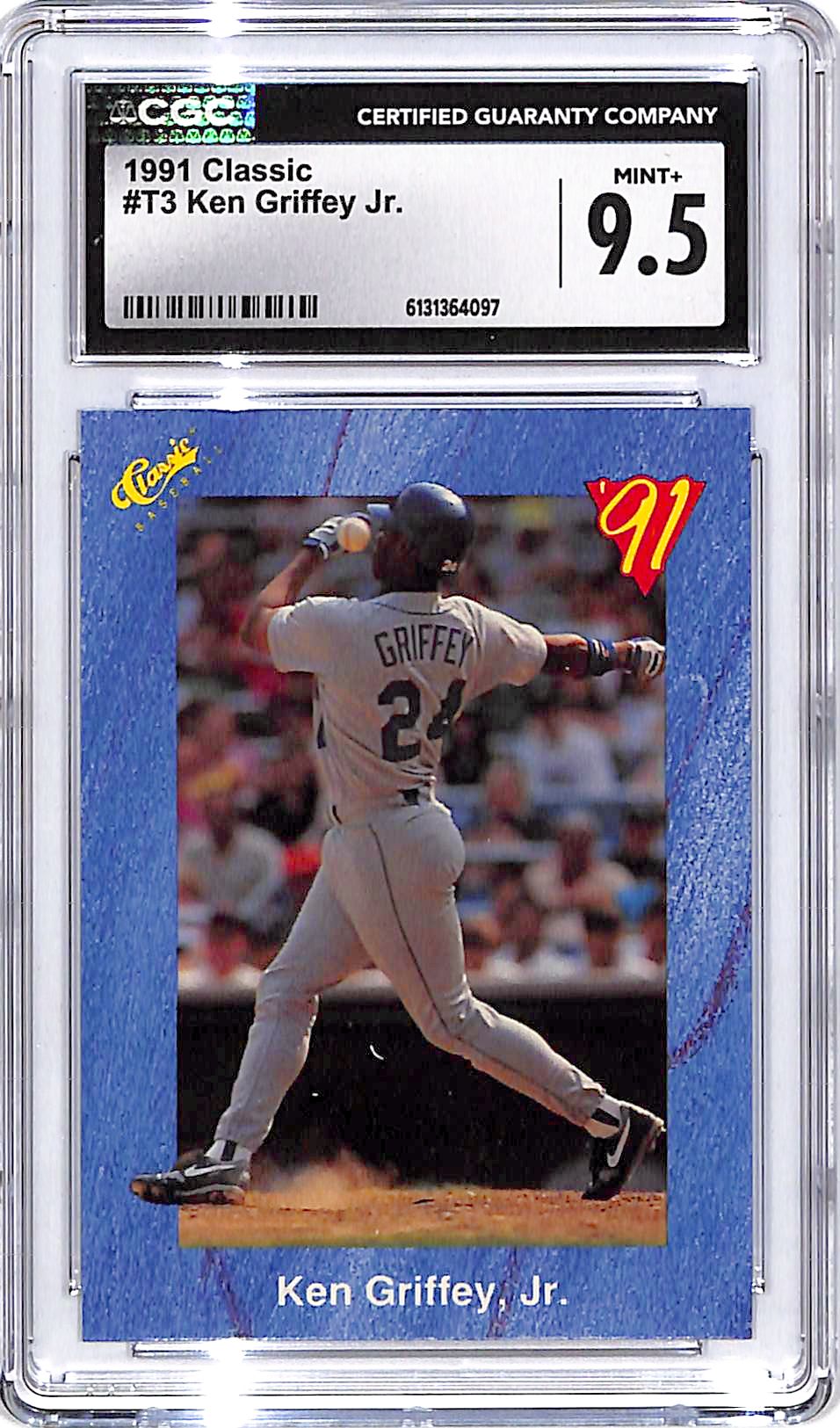 1991 Classic Ken Griffey Jr T3 CGC 9.5 Mariners