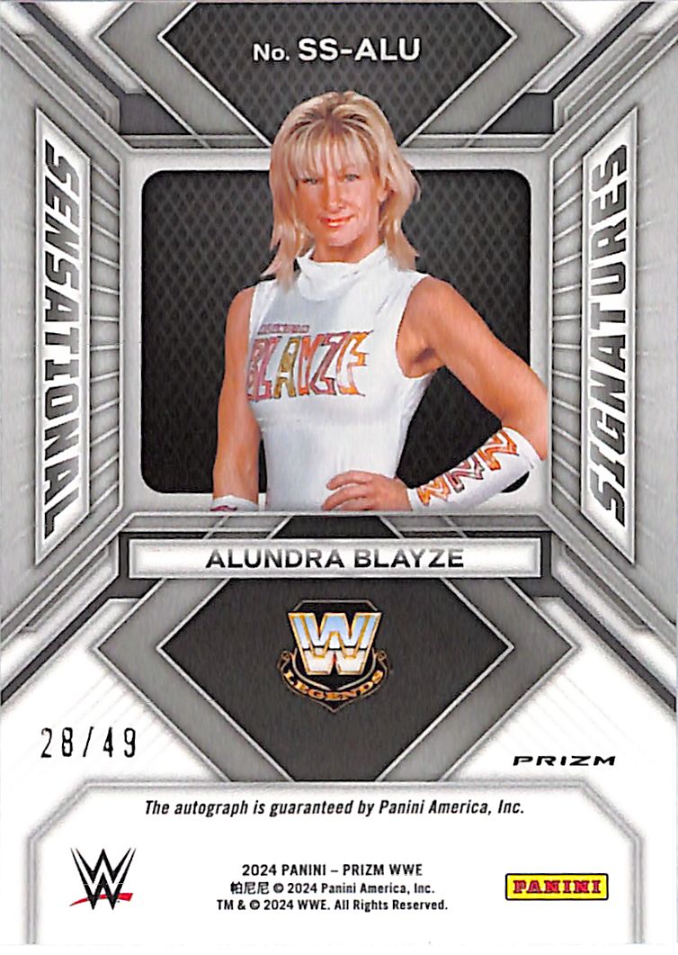 2024 Prizm WWE Alundra Blayze Auto Autograph Blue /49