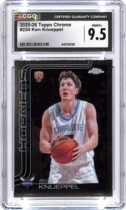 2025-26 Topps Chrome Kon Knuppel Rookie RC #254 CGC 9.5 Hornets
