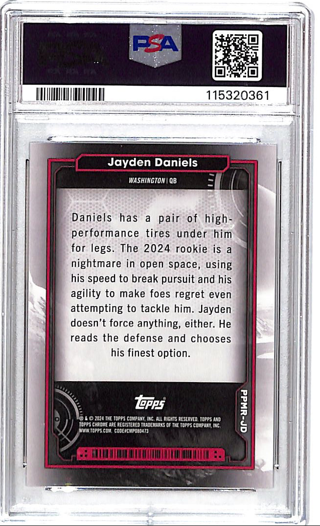 2024 Topps Chrome Cosmic Jayden Daniels Planetary Pursuit Mars Rookie RC PSA 10 Commanders