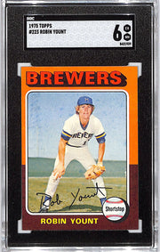 1975 Topps Robin Yount Rookie RC #223 SGC 6 Brewers