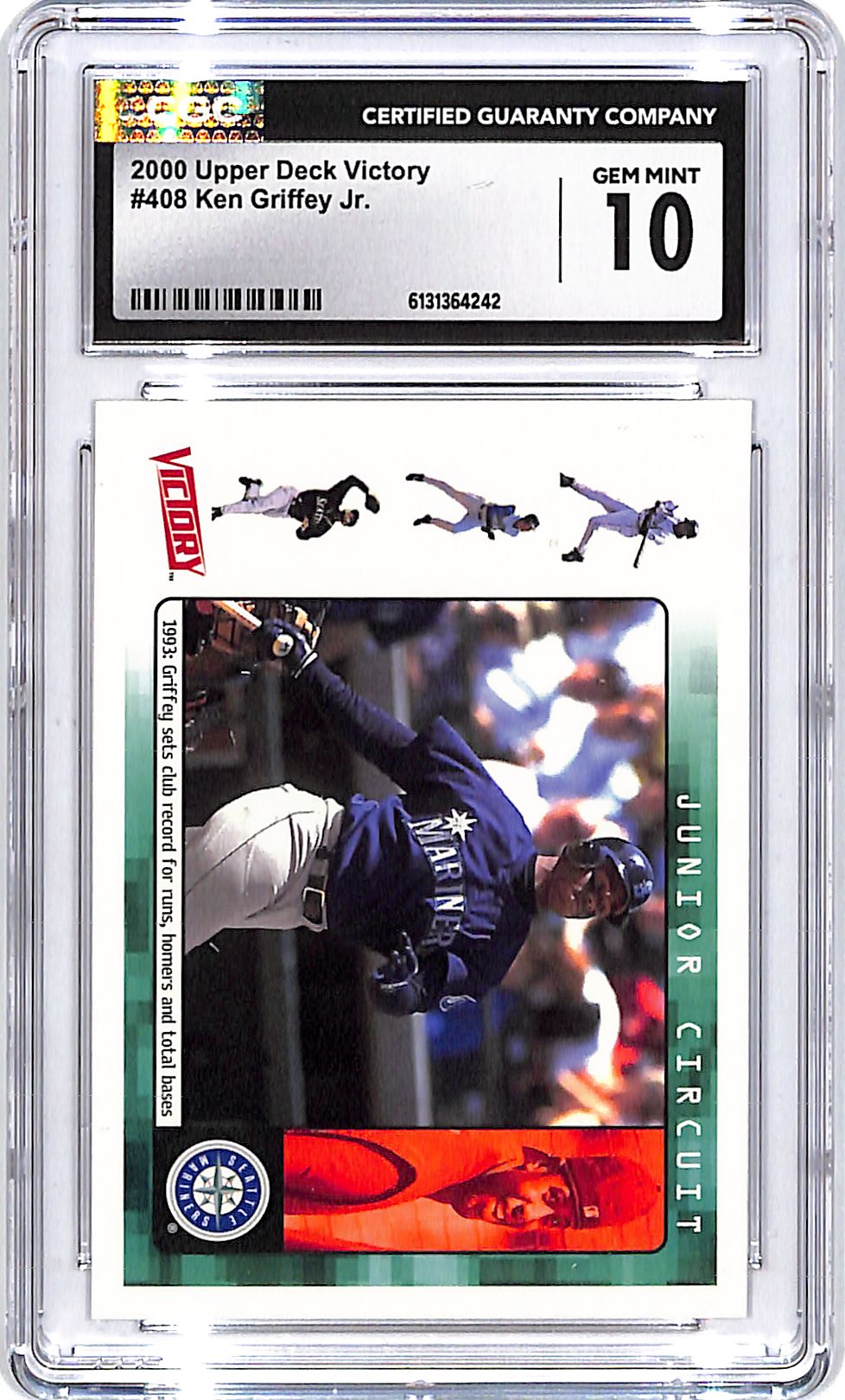 2000 Upper Deck Victory Ken Griffey Jr #408 CGC 10 Mariners