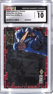 1994 Collectors Choice Ken Griffey Jr Home Run All Stars CGC 10 Mariners